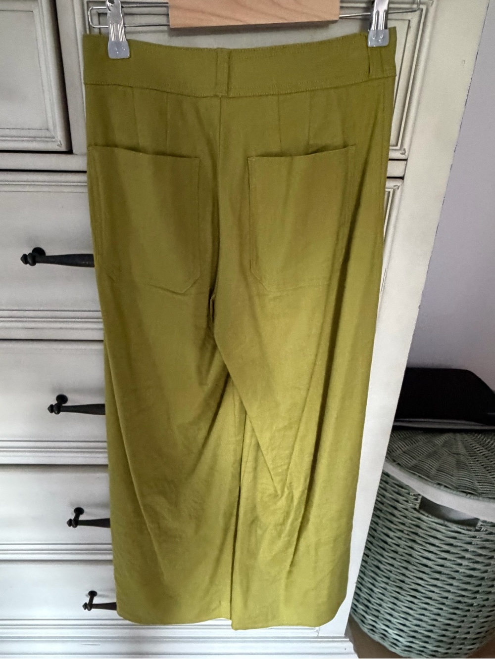 Anthropologie Ettie High-Rise Crop Wide-Leg Pants by Maeve: Linen Edition holly - Picture 8 of 11